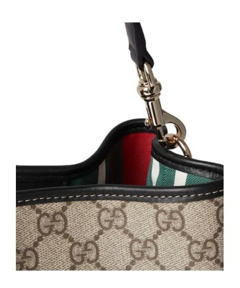 GUCCI GG EMBLEM SMALL BUCKET BAG