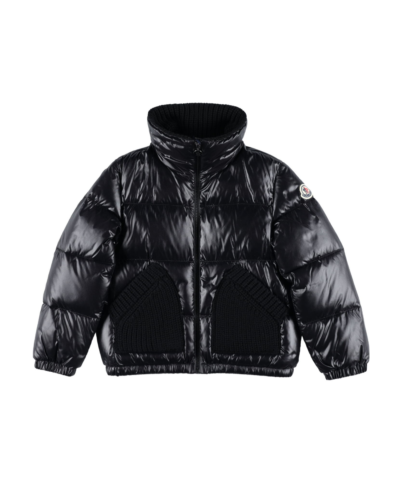 MONCLER MONCLER ENFANT LOGO PATCH PADDED JACKET