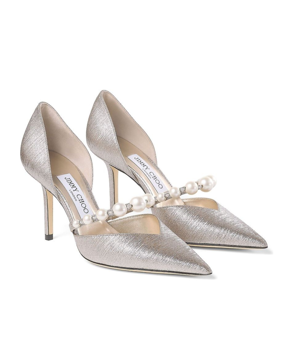 Jimmy Choo Decolleté Aurelie 85 Color Macaron In Gray