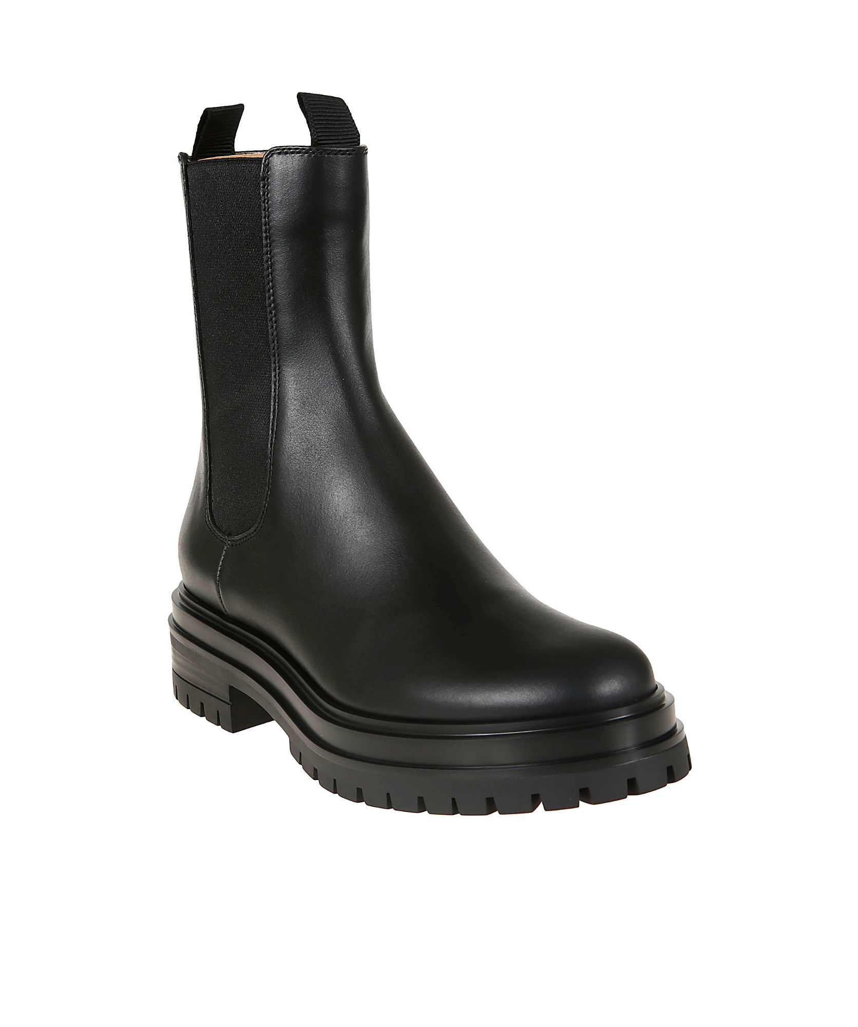 Gianvito Rossi Chester Leather Chelsea Boots In Black