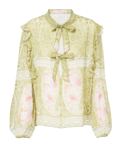Giambattista Valli Printed Silk Georgette Blouse In Multi
