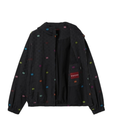Gucci Gg Cotton Ripstop Zip Jacket In Black