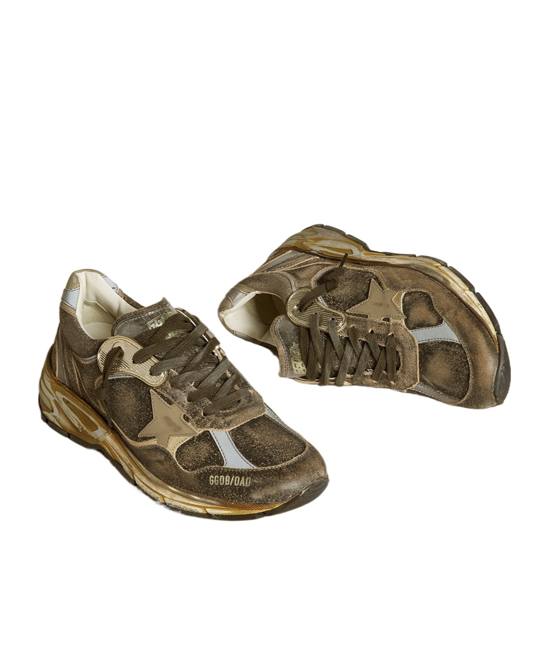 Golden Goose Laced Sneakers In Brown