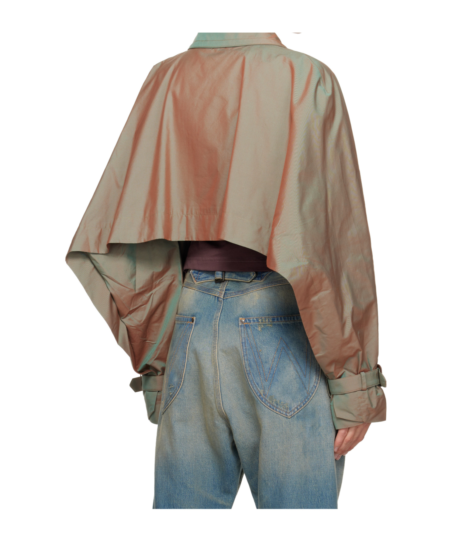 Vivienne Westwood Cut Off Graziano Trench Coat In Green