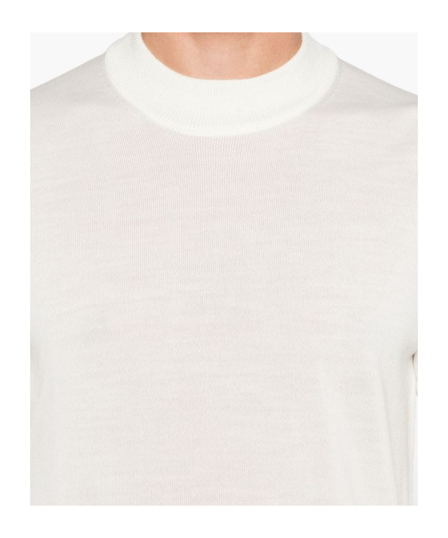 Roberto Collina Extrafine Merino Wool Sweater In White