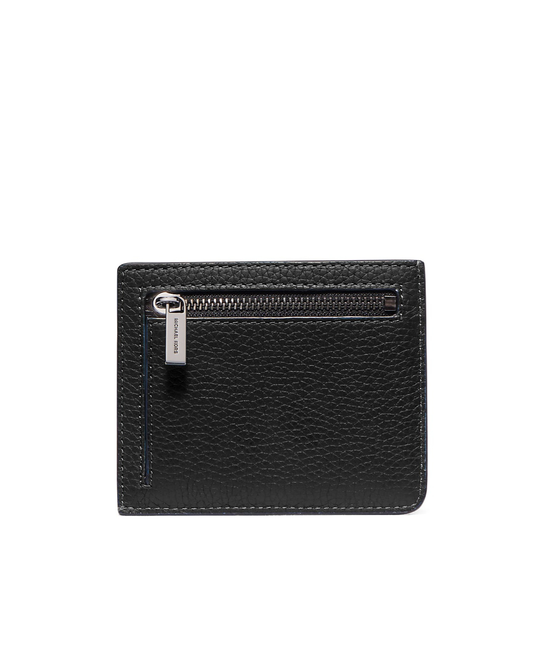 Michael Kors Pebbled Texture Compact Design Card Case In Black