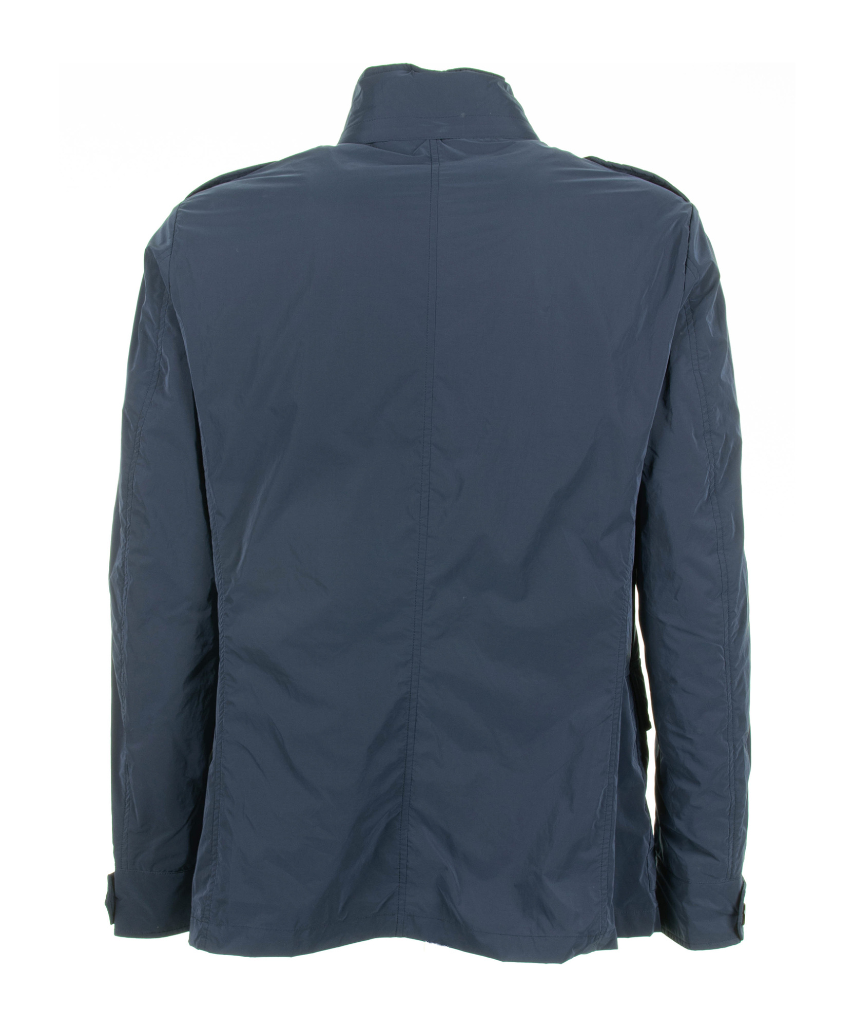 Moorer Spring Jacket With Pockets And Buttons In Blue