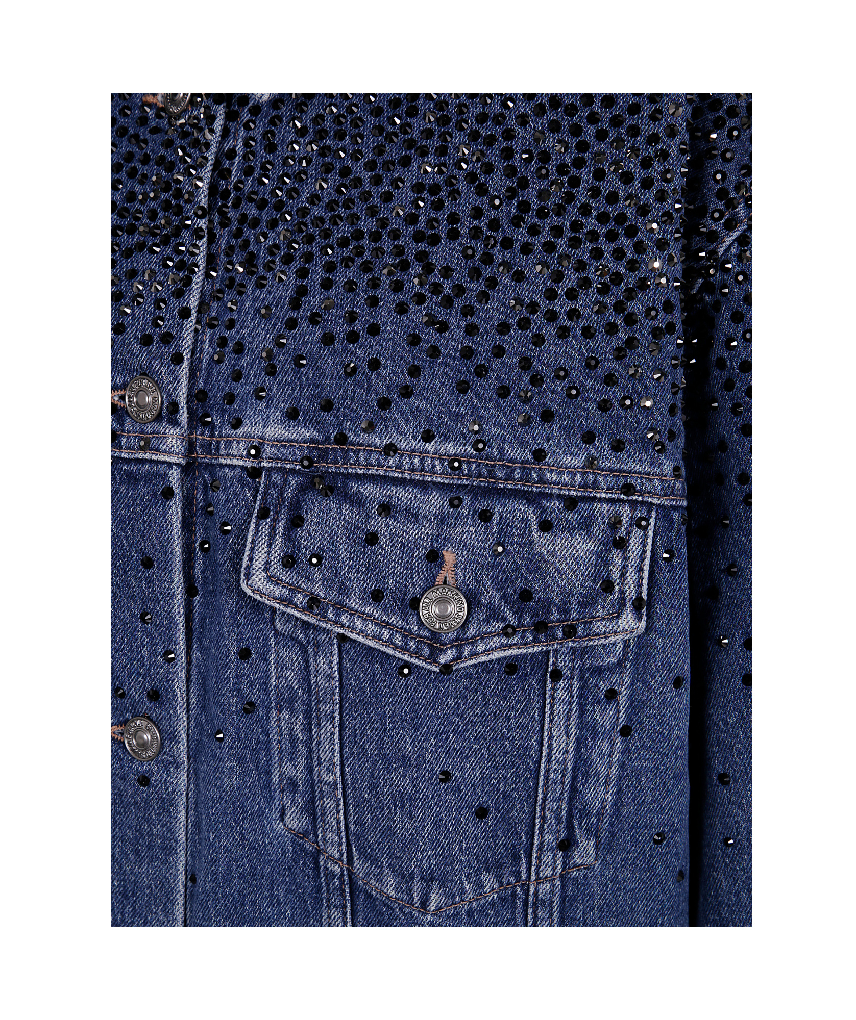 7 For All Mankind Long-sleeved Denim Jacket In Blue