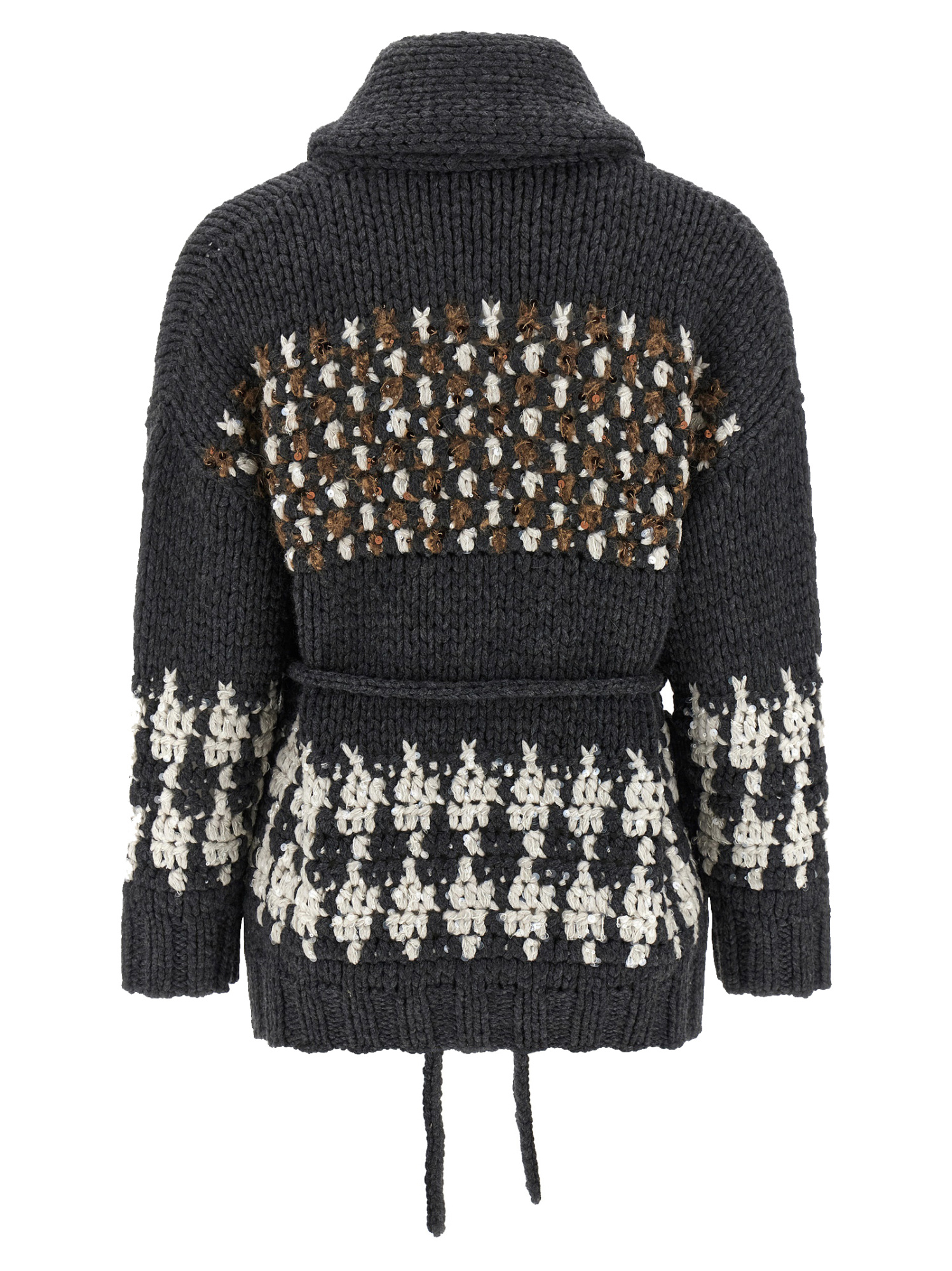 Brunello Cucinelli Knit Cardigan Sweaters And Cardigans Multicolor In Black