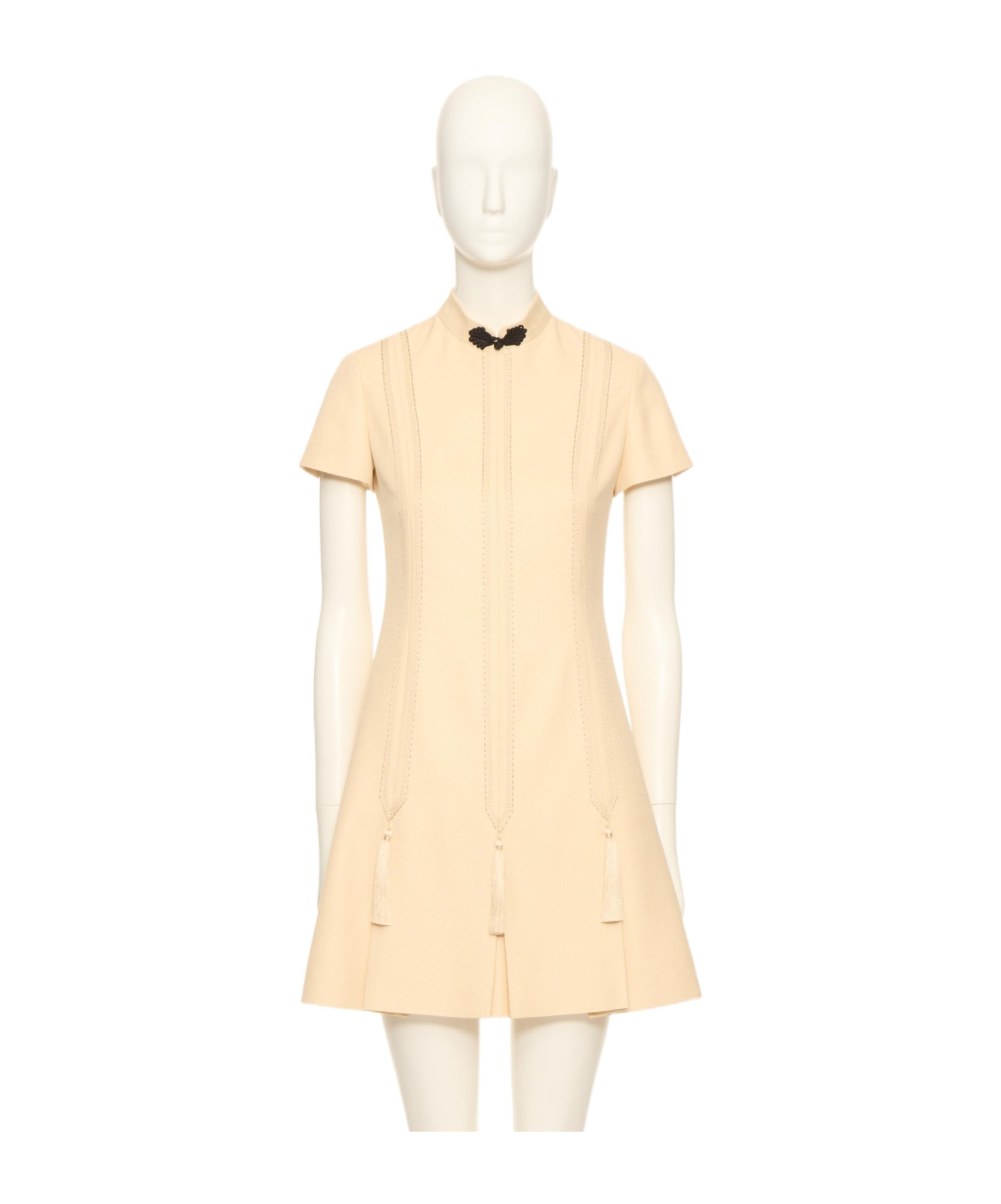 Valentino Short Sleeve Dress In Nude
