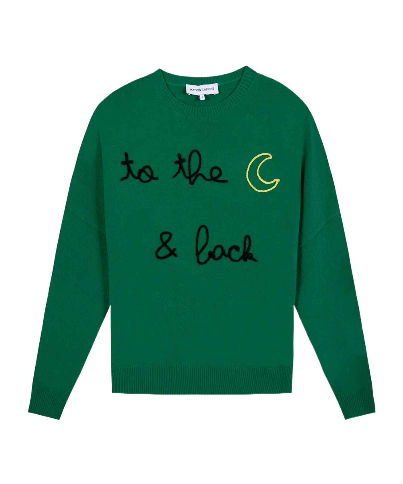 Maison Labiche Embroidered Crew Neck Sweater In Brown