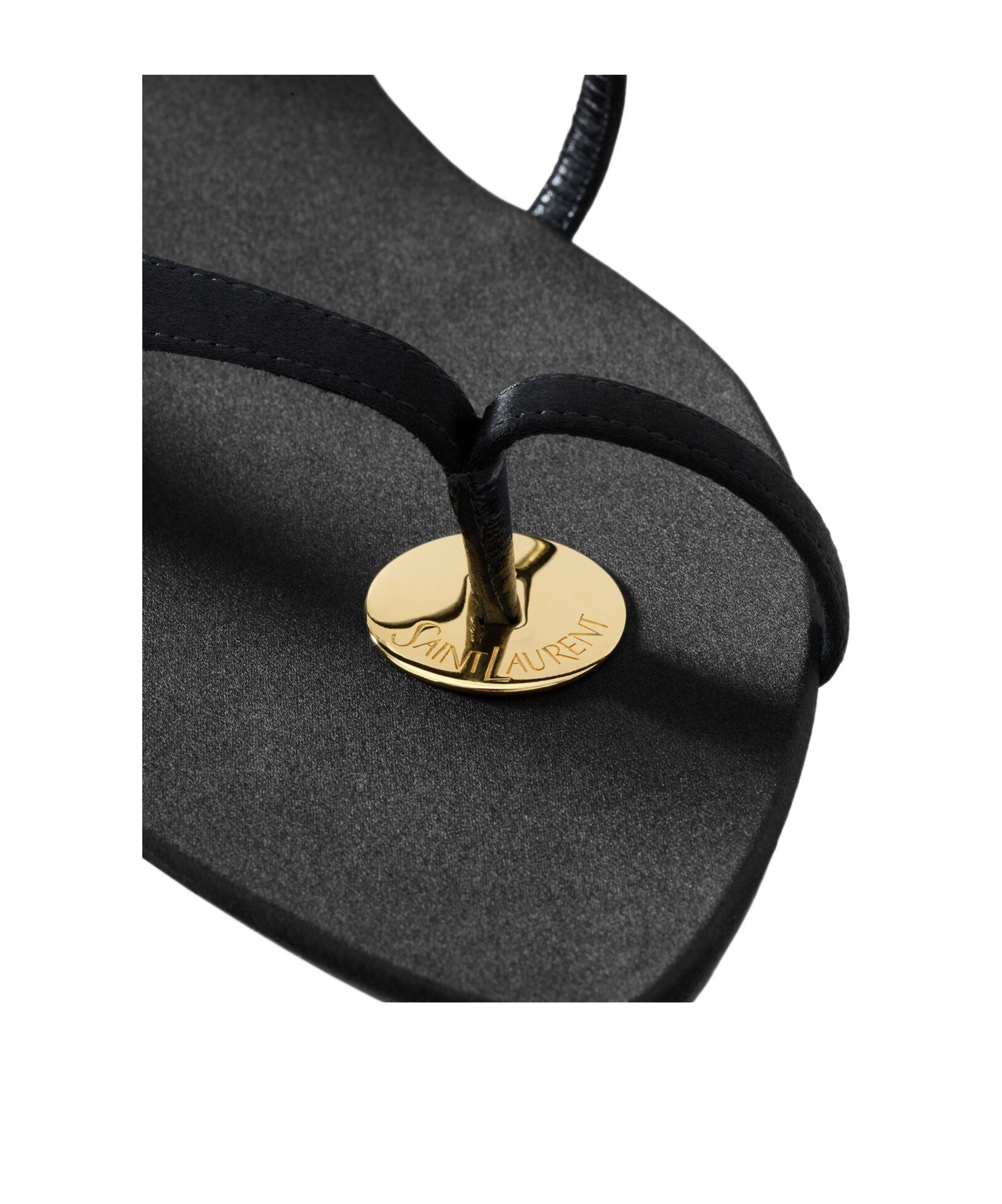 Saint Laurent Modern Black Sandals For Women In Black