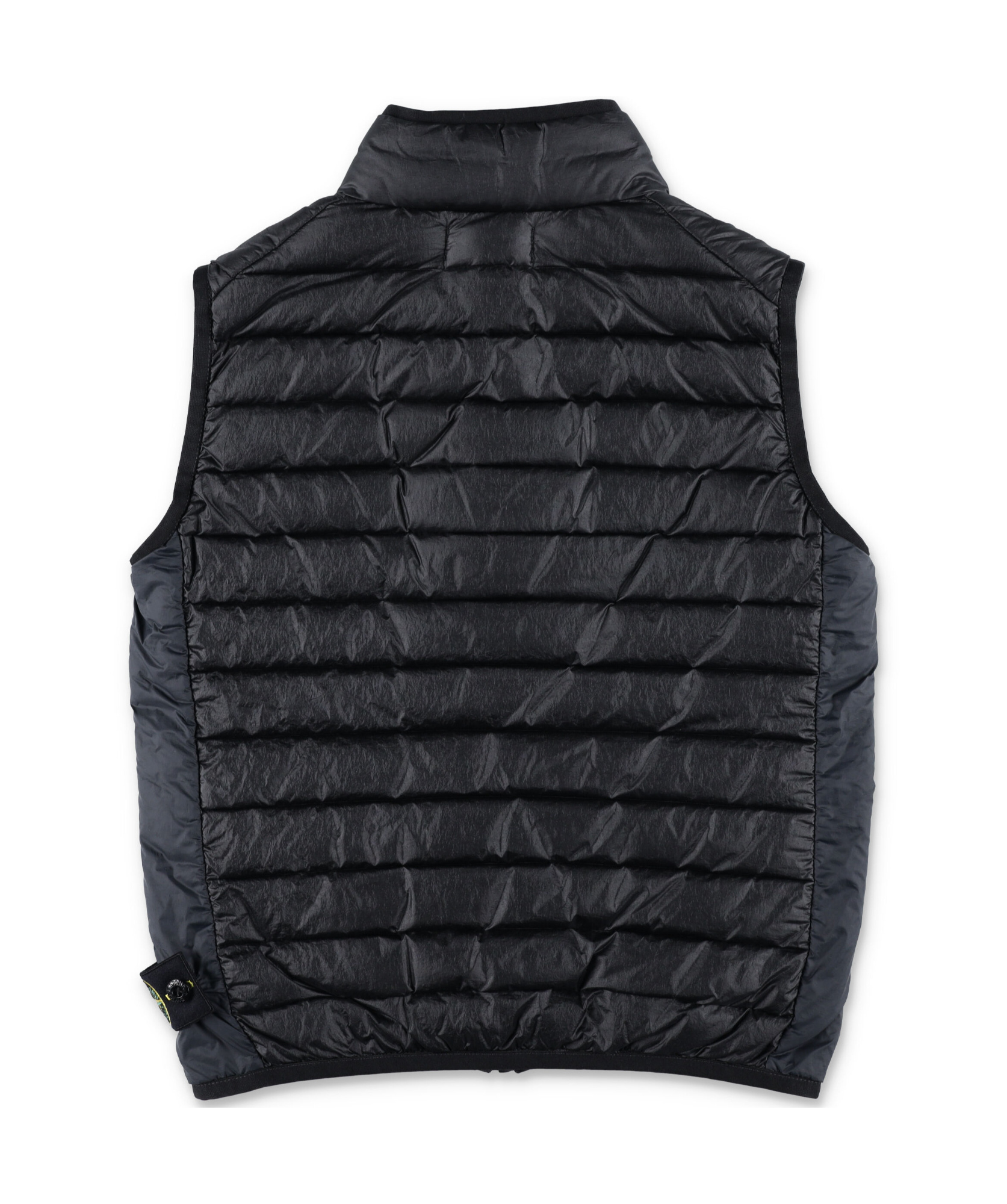 Stone Island Quilted Cotton Vest In Black