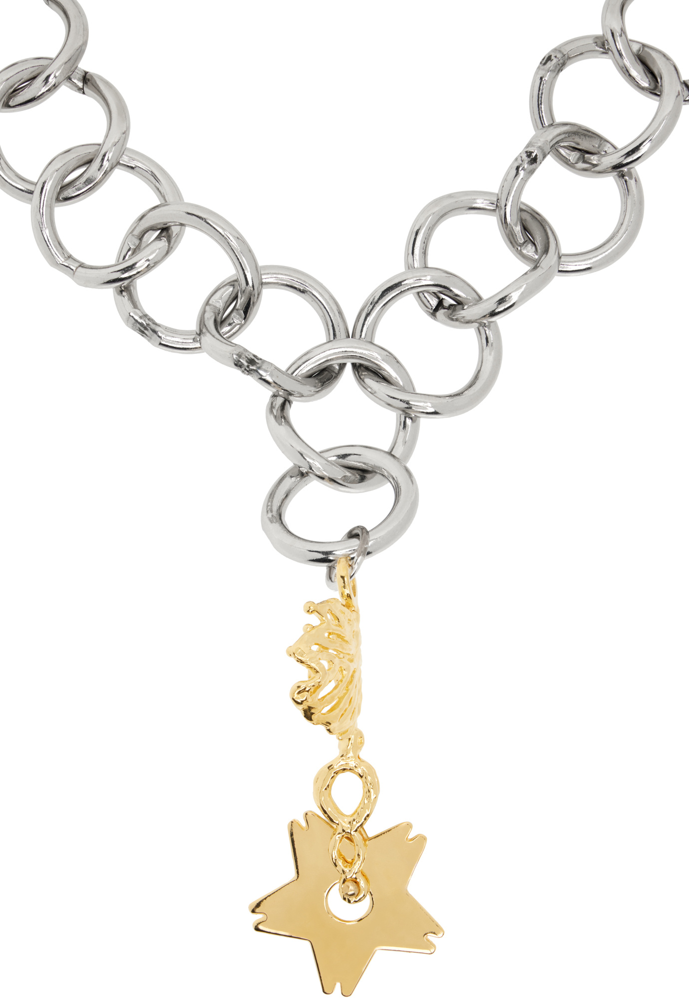 Chopova Lowena Silver Fly Away Necklace In Gray