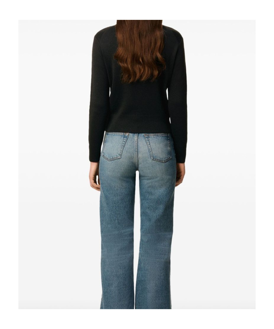 Ami Alexandre Mattiussi Ami Paris Ami De Coeur Black Crew-neck Sweatshirt Women In Black
