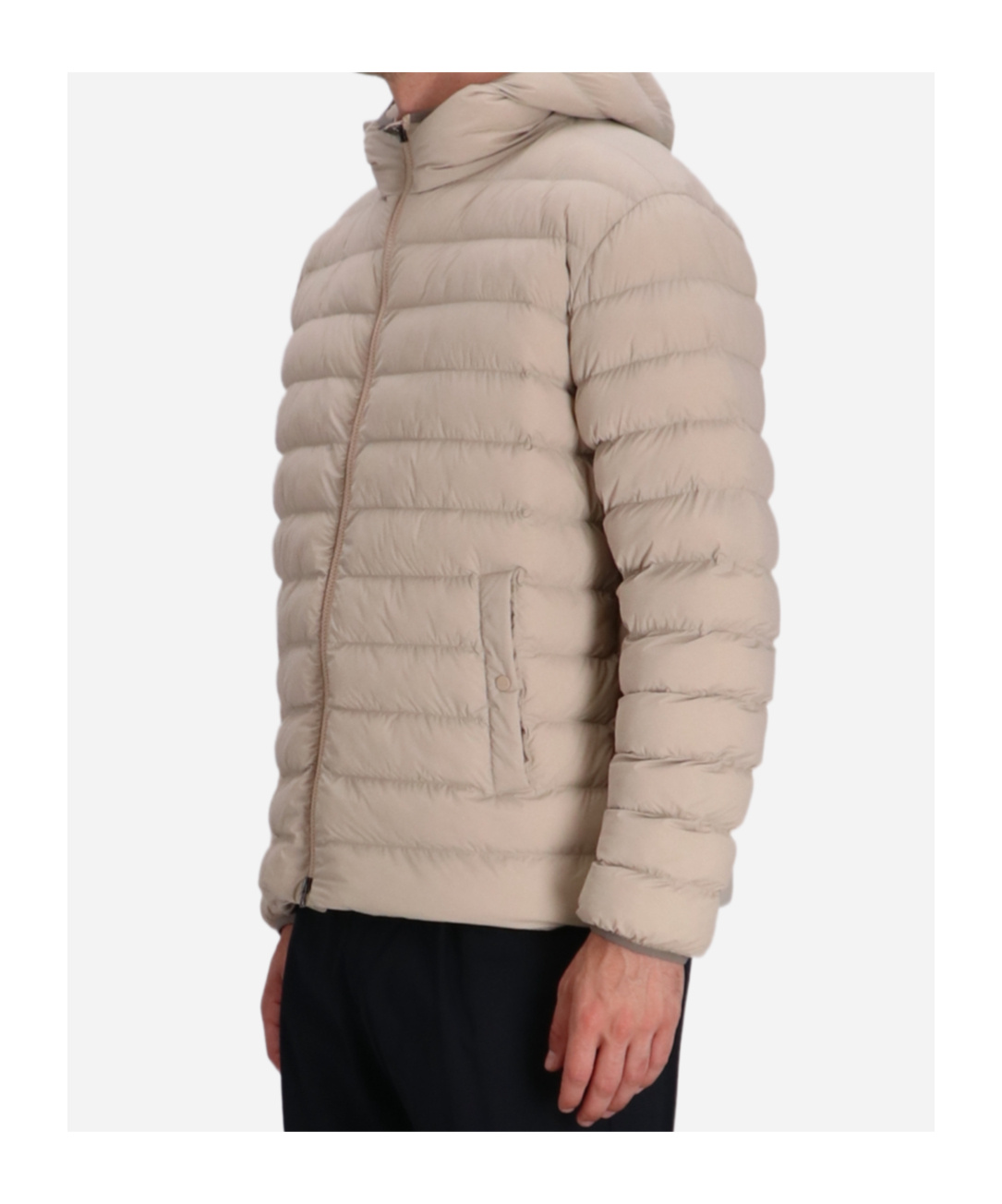 Herno Quilted Hooded Jacket In Neutral