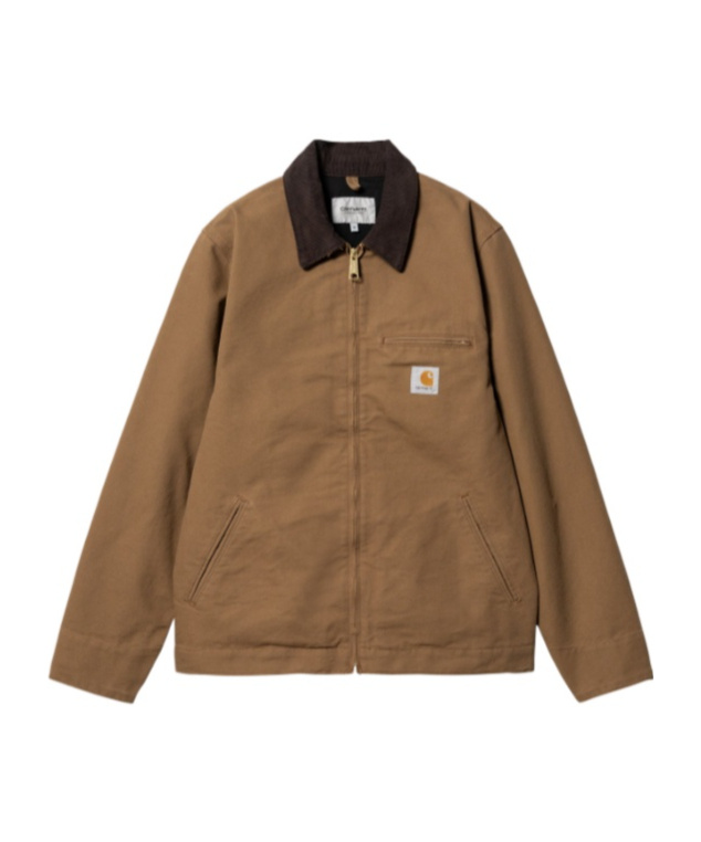 Carhartt Og Detroit Corduroy-collar Jacket In Brown