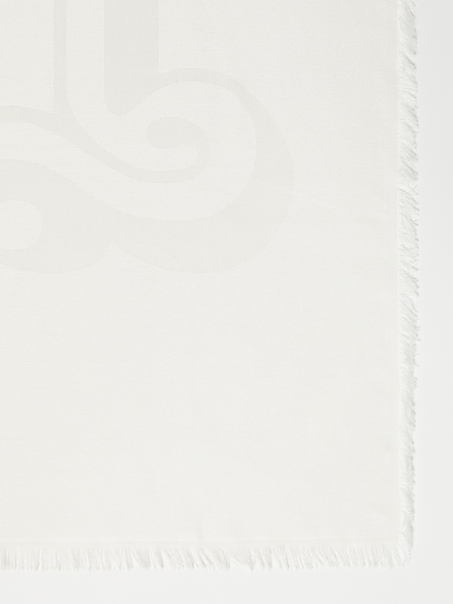 Max Mara Silk Scarf With Flower Shape In Nude