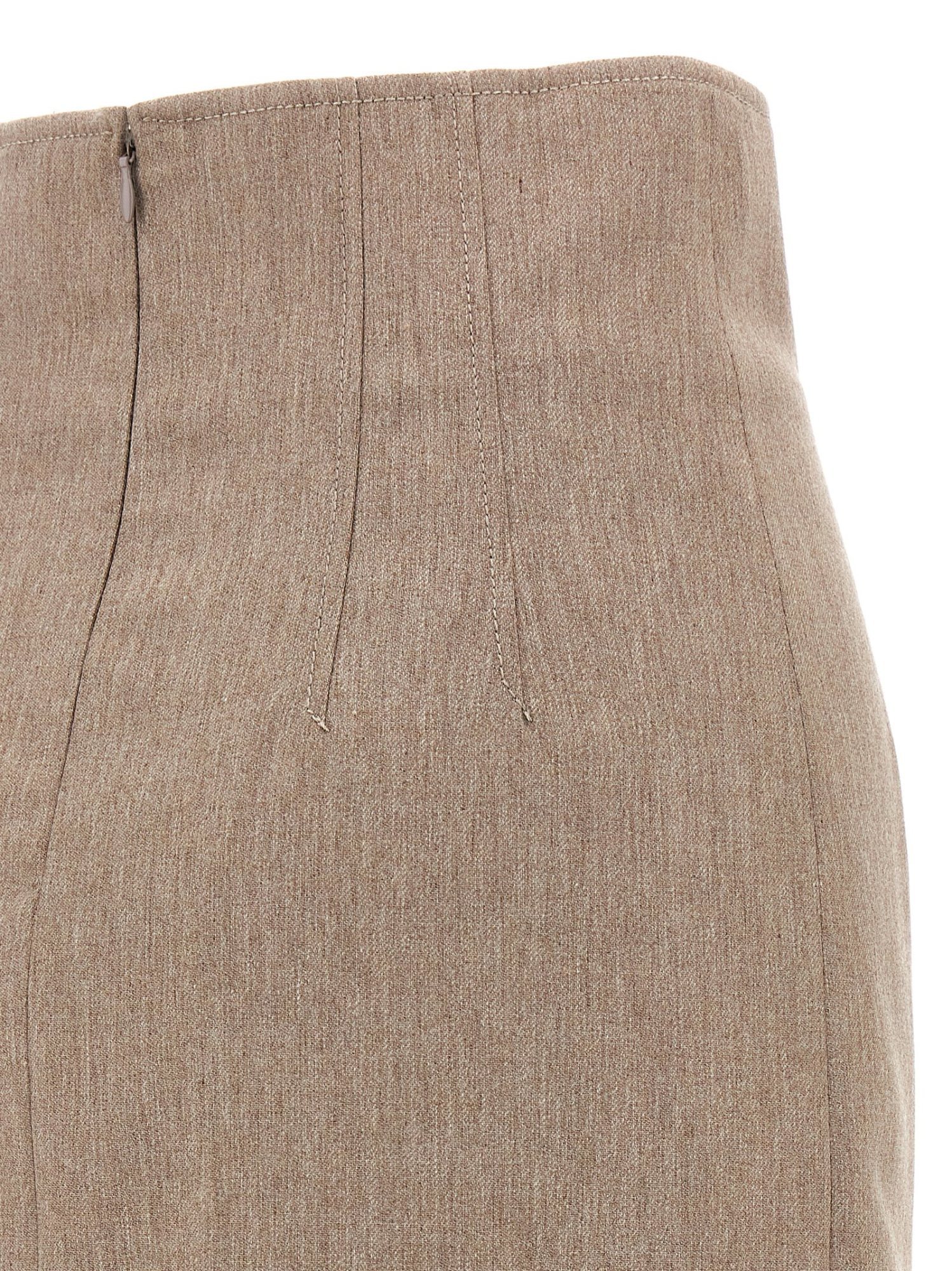 The Andamane Stephanie Mid-length Skirt In Nude
