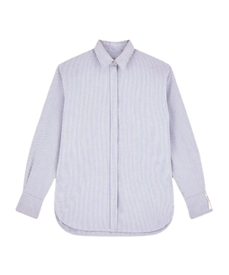 Golden Goose Oxford Striped Shirt In White