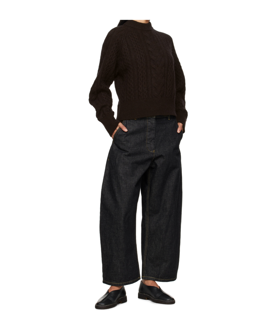 Studio Nicholson Crewneck Sweater In Black