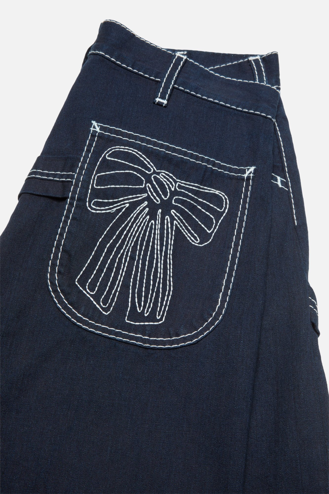 Acne Studios Indigo Denim Trousers In Blue