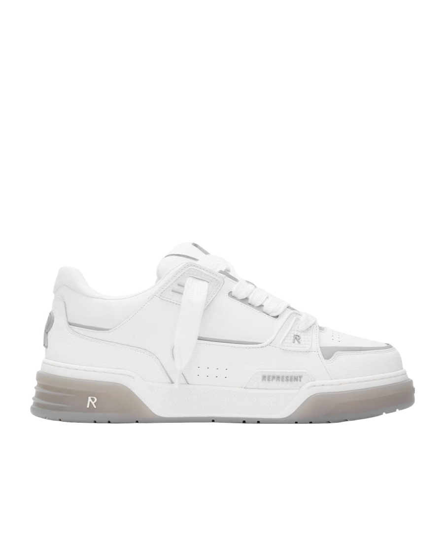 Represent Studio Leather Gradient Sole Sneakers In White