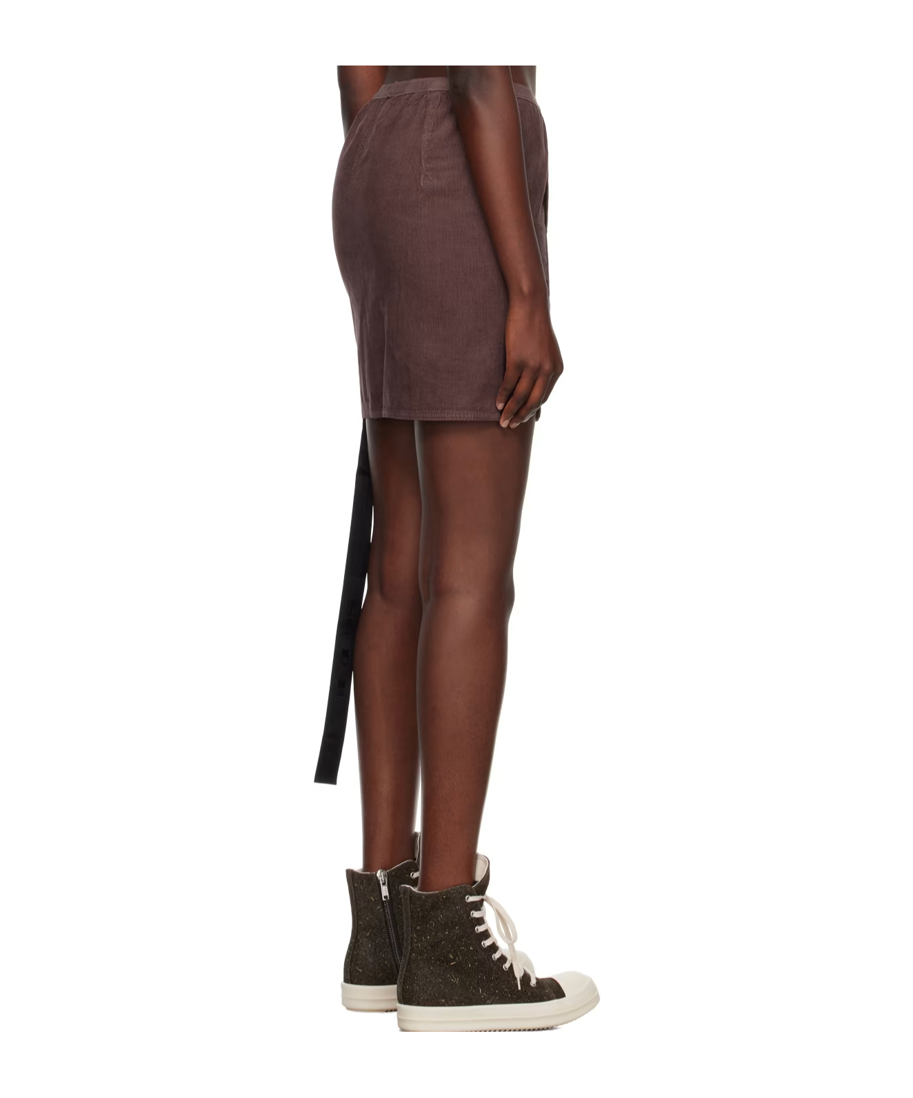 Rick Owens Drkshdw Purple Lido Miniskirt In Brown