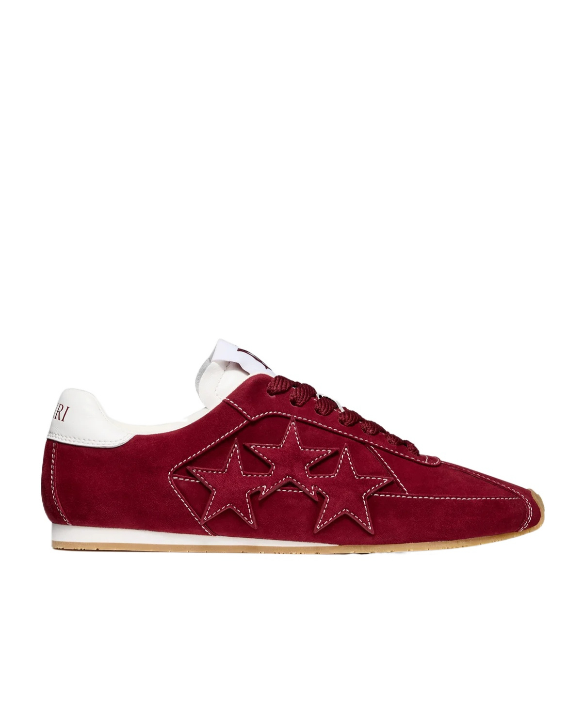 Amiri Pacific Flat Suede Sneakers In Burgundy