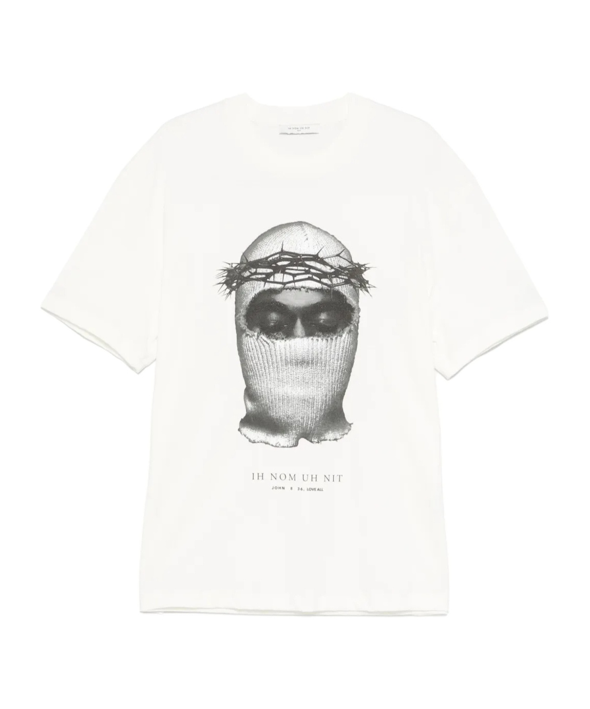 Ih Nom Uh Nit Mask-print T-shirt In White