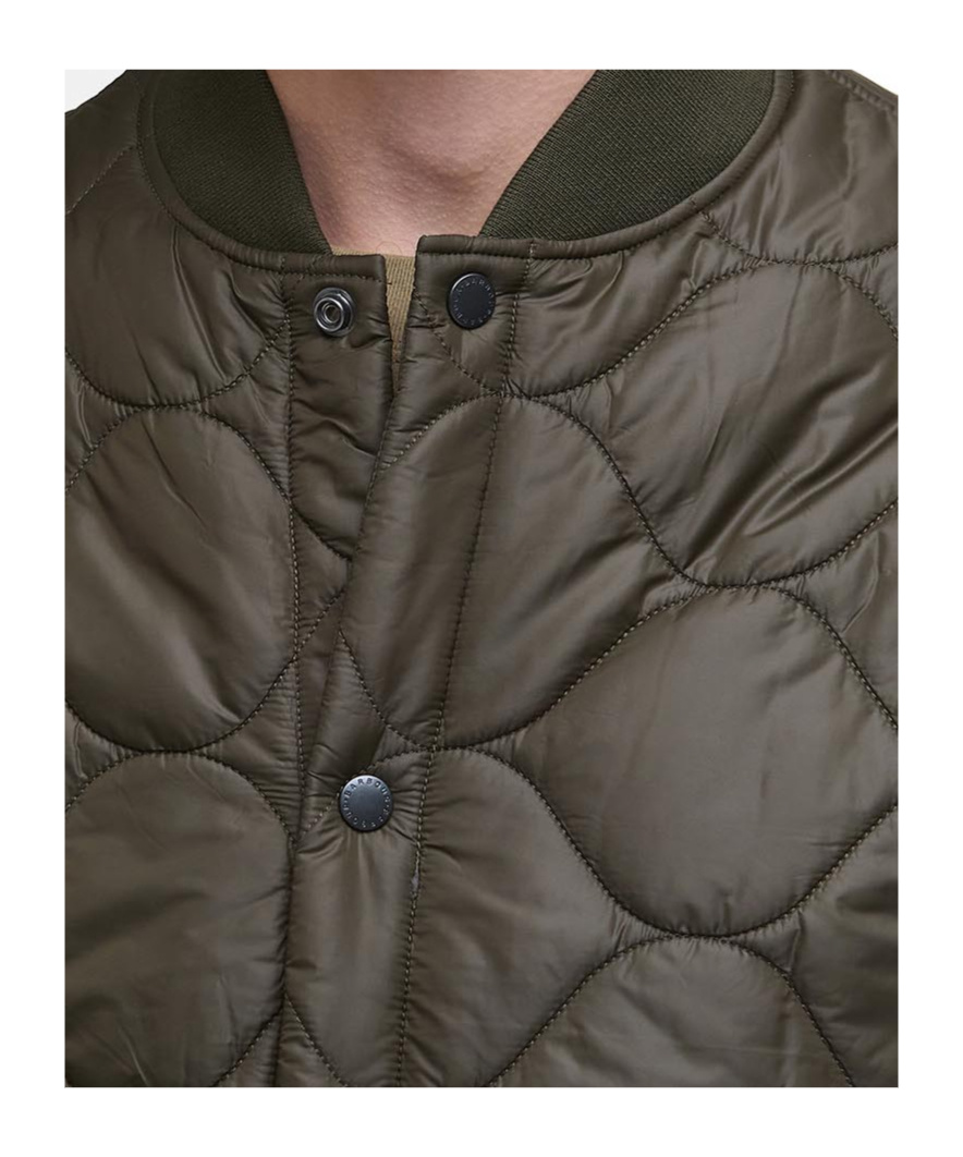 Barbour Liddesdale Quilted Bomber Jacket In Brown