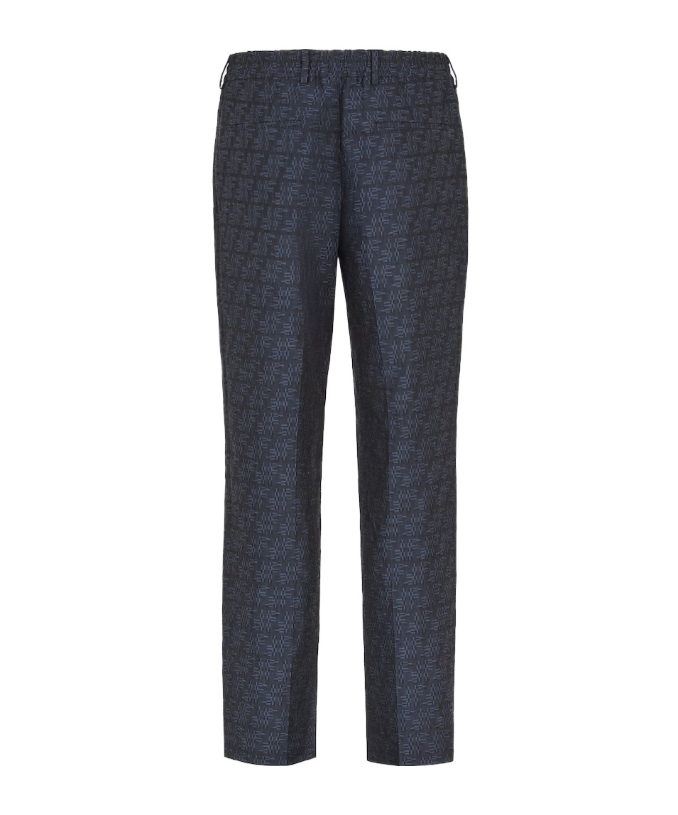 Fendi Ff Labyrinth Jacquard Casual Pants In Black