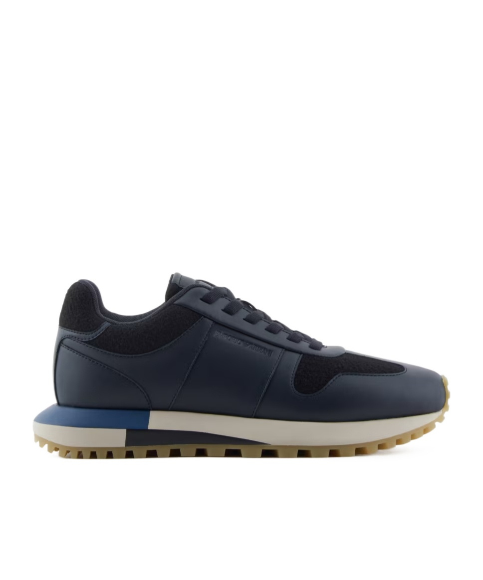 Emporio Armani Lace-up Sneakers In Multi