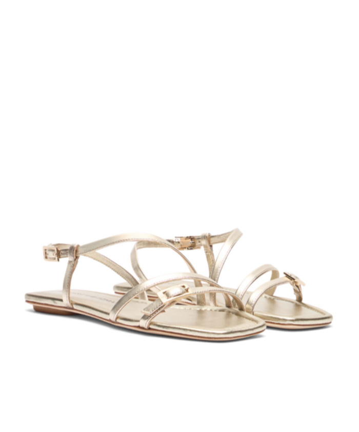 Stuart Weitzman Square Toe Flat Sandals