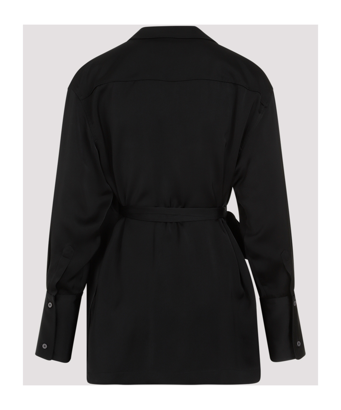 Fabiana Filippi Open-front Satin Blazer In Black