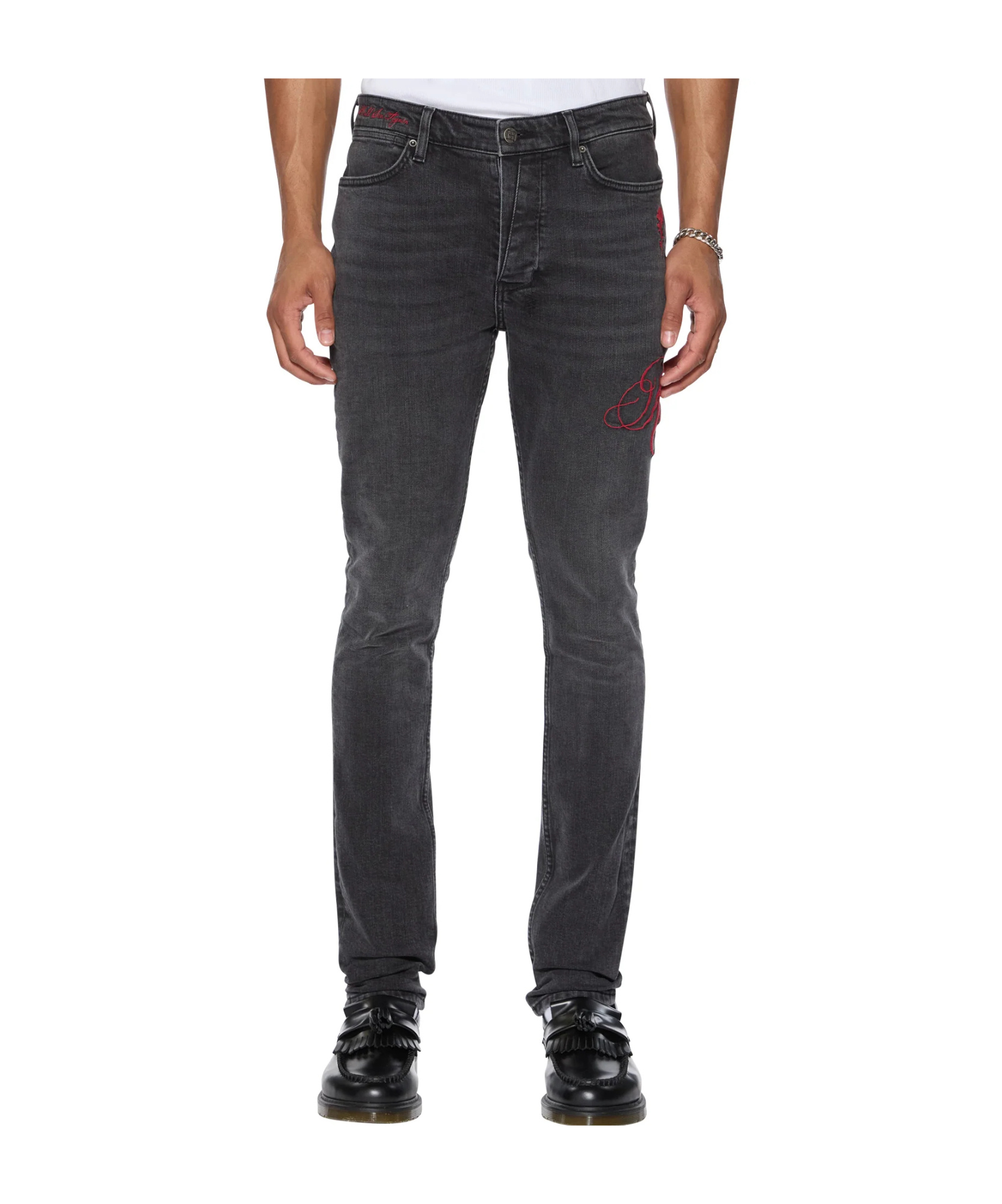 Shop Ksubi Jeans With Belt Loops In Black