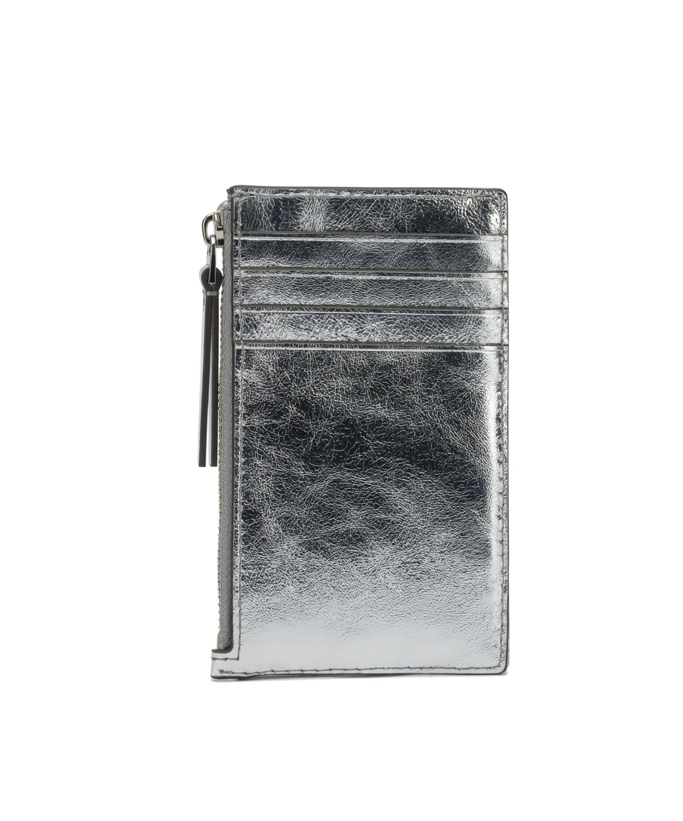 Tory Burch Metallic Quilted Wallets And Card Holders In Silver