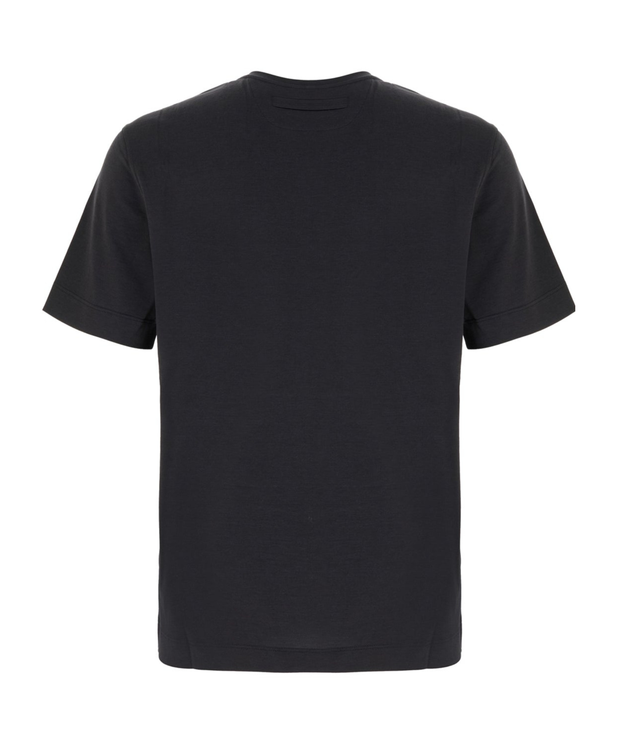 Zegna T-shirt In Cotone Blu Scuro Uomo