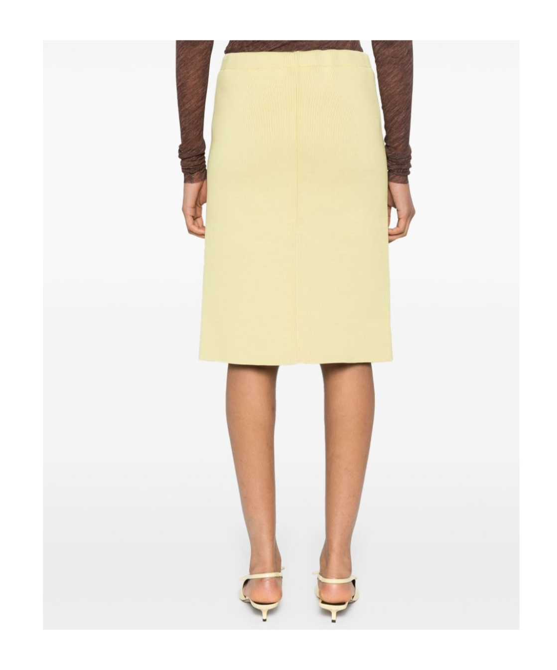 Philosophy Di Lorenzo Serafini Midi Skirt In Yellow