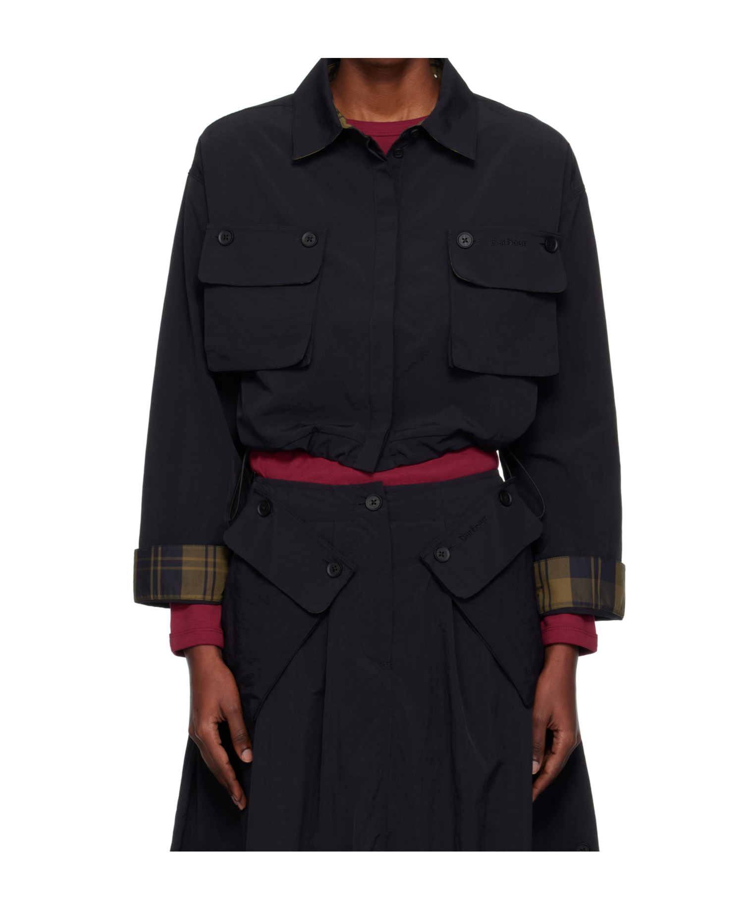 Barbour Klara Cropped Shirt In Black