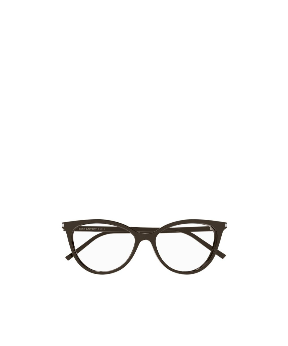 Saint Laurent Eyewear Cat-eye Frames Glasses In Brown