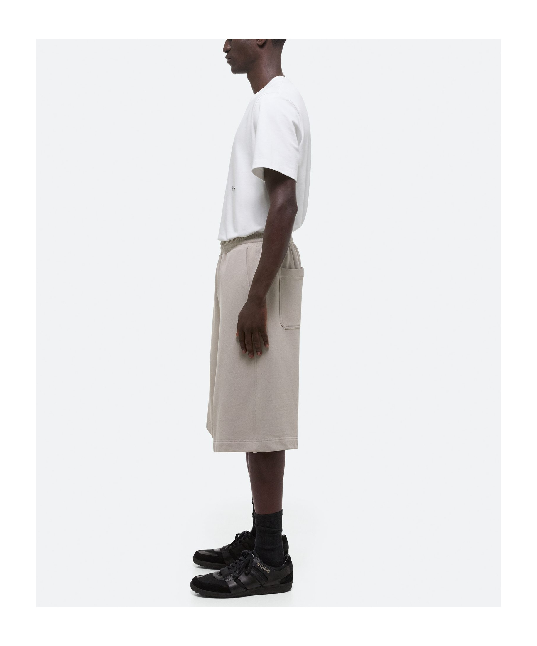 Helmut Lang Elastic Waist Shorts In Nude