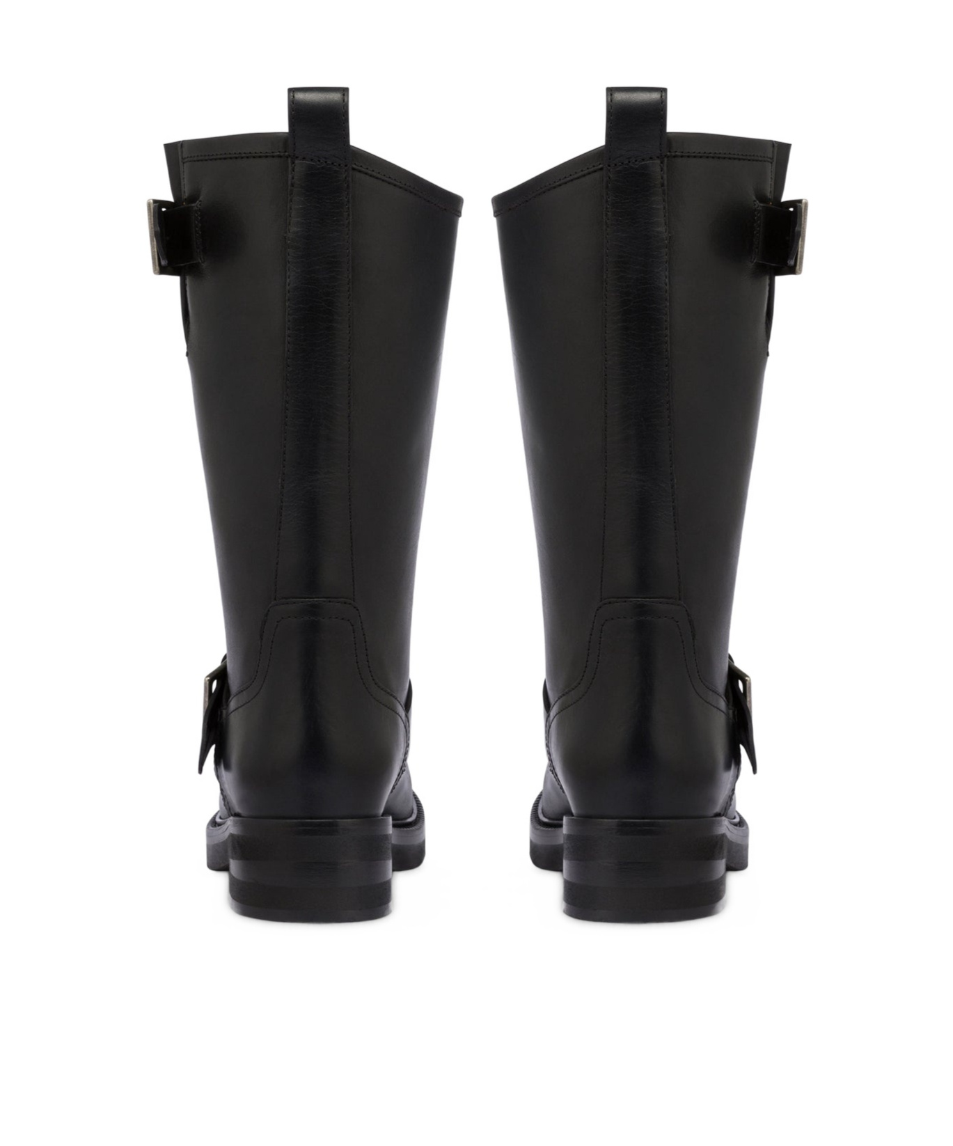 Paris Texas Detroit Leather Buckle Moto Boots In Black