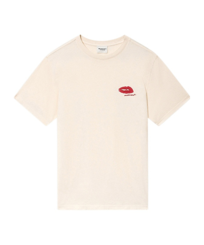 Isabel Marant Étoile Zewel Embroidered T-shirt In Pink