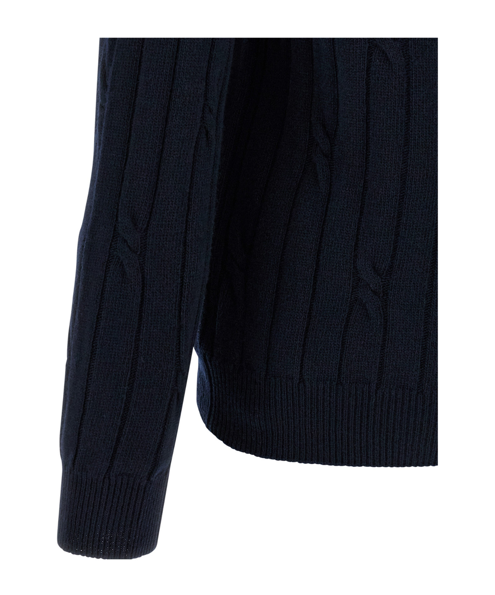 Zanone Cable-knit Button-placket Polo Shirt In Blue
