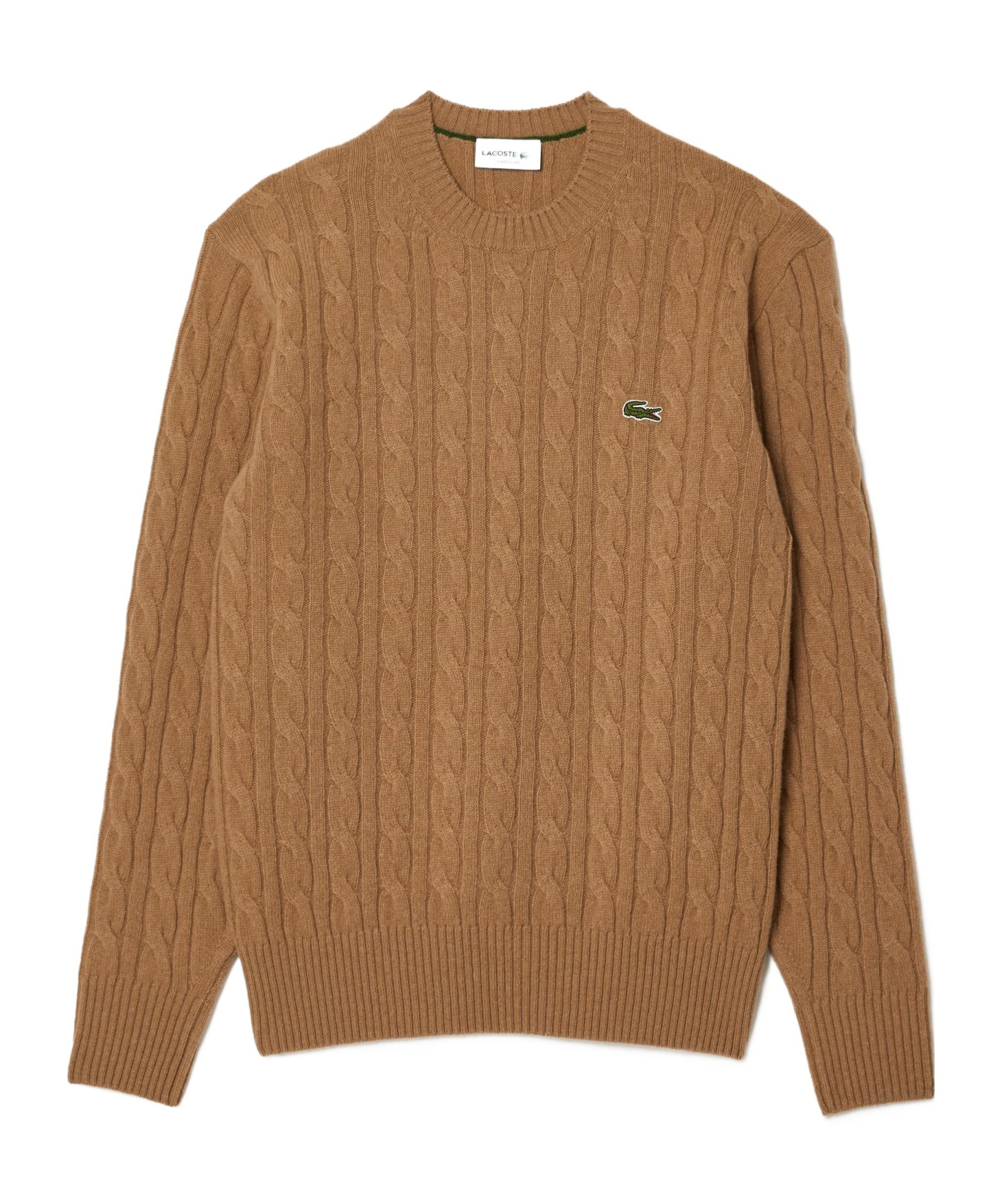 Lacoste Long-sleeved Sweater In Brown