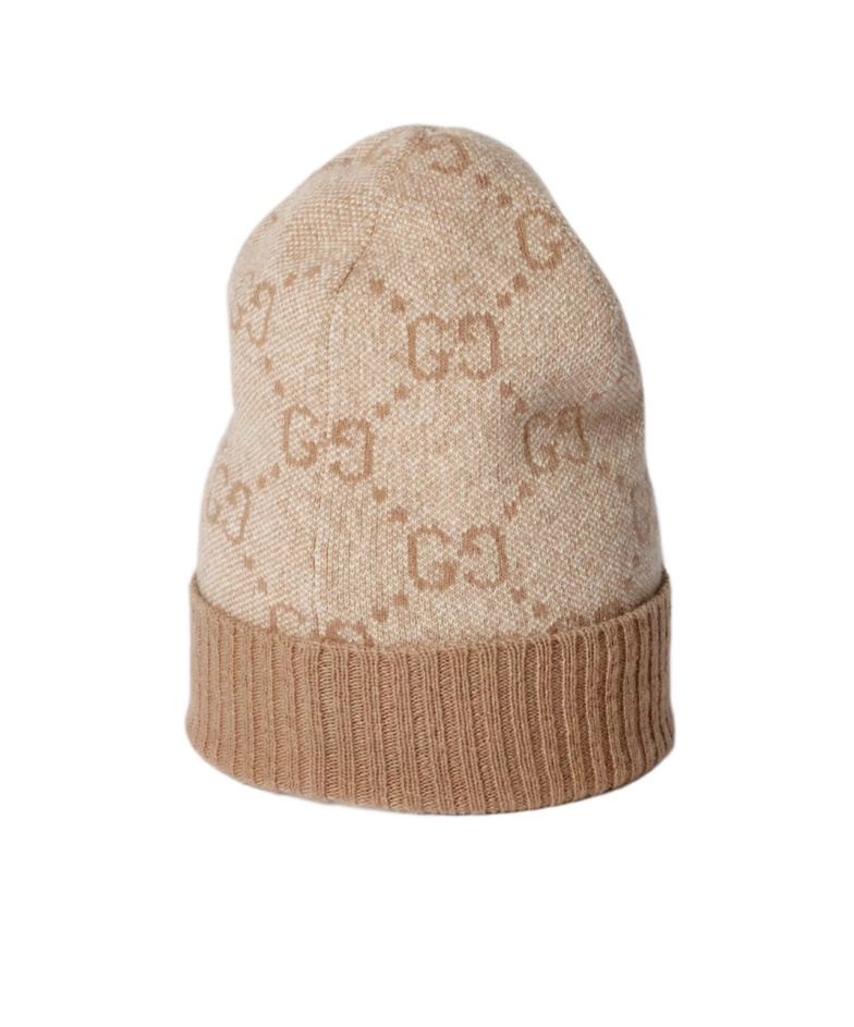 Gucci Nuancie Hat Ribbed Trim Turn Up Brim In Brown
