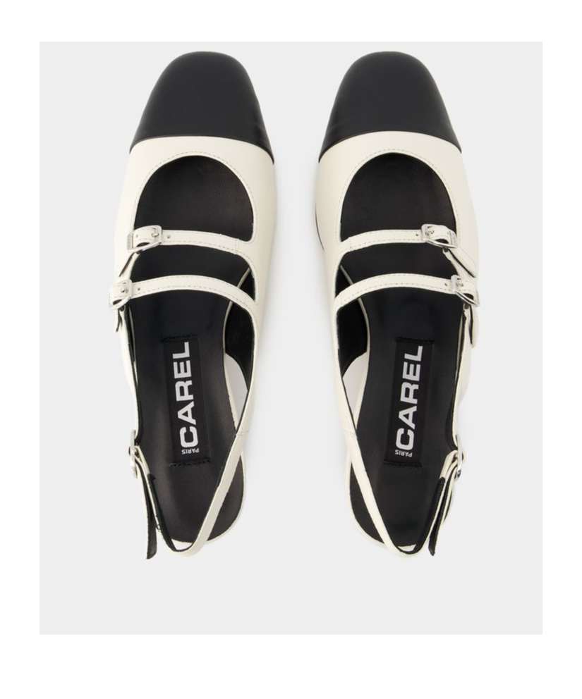 Carel Paris Abricot 35 Leather Slingback Pumps In White