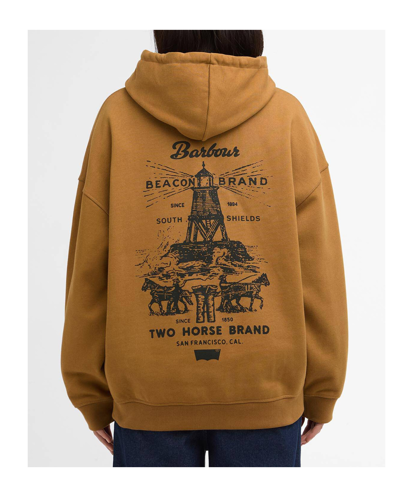 Barbour X Levi's Graphic Hoodie In Brown