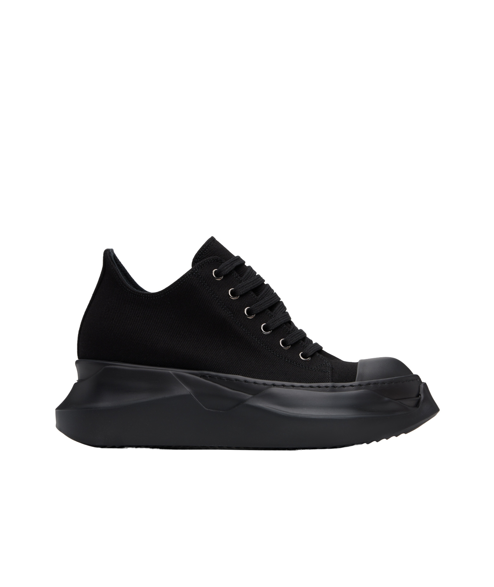 Rick Owens Drkshdw Black Hollywood Abstract Low Sneaks Sneakers In Black